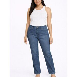 Dockers Womens Denim Jeans Size 12 Medium 99% Cotton With Buttoned Back Pockets